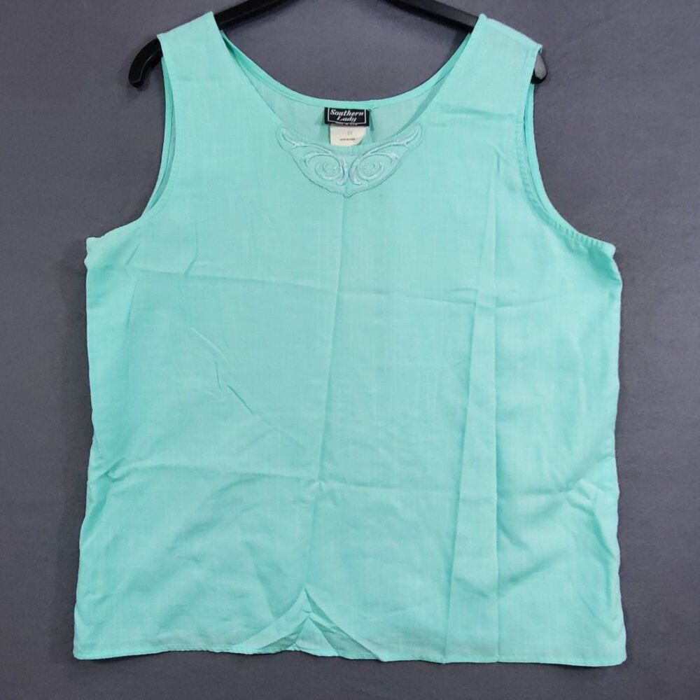 Southern Lady Tank Top Size 18 Blue